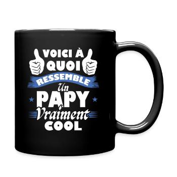 Voici à quoi ressemble un papy vraiment cool - Mug uni - noir - Droite