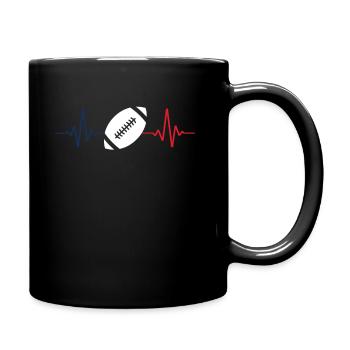 Rugby Heartbeat Rugby Player - Full Colour Mug - black - Right