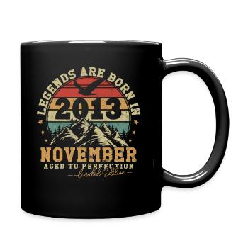 November 2013 vintage retro anniversary 2013 - Full Colour Mug - black - Right