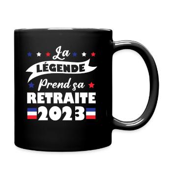 La Légende Prend Sa Retraite 2023 Humour Cadeau - Mug uni - noir - Droite