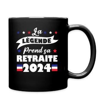 La Légende Prend Sa Retraite 2024 Humour Cadeau - Mug uni - noir - Droite