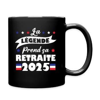 La Légende Prend Sa Retraite 2025 Humour Cadeau - Mug uni - noir - Droite