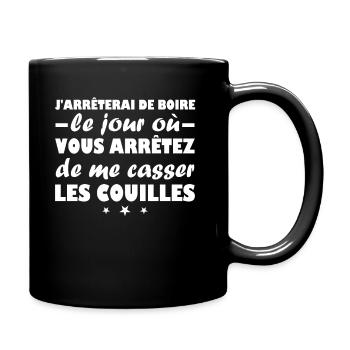 J arrêterai de boire Humour cadeau - Mug uni - noir - Droite