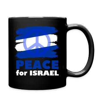 Peace for Israel Frieden Gaza Naher Osten Krieg - Tasse einfarbig - Schwarz - Rechts