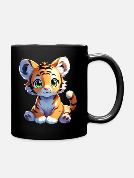 Mignon bébé tigre - Mug uni - noir