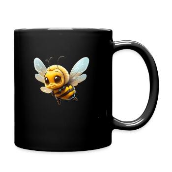 Petite abeille mignonne - Mug uni - noir - Droite