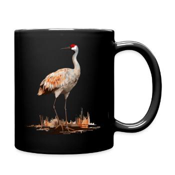 Sandhill crane | Kanadakran - Tasse einfarbig - Schwarz - Rechts