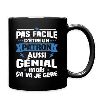 Un patron aussi génial mais ça va je gère - Mug uni - noir - Droite