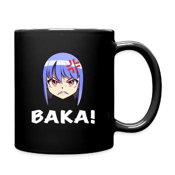 Visage d’anime en colère Emoji Baka ! - Chemise d’anime - Mug uni - noir - Droite