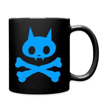 Skeleton Cat Boy - Full Colour Mug - black - Right