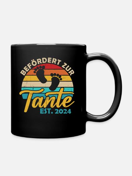 Befördert zur Tante 2024 - Tasse einfarbig - Schwarz