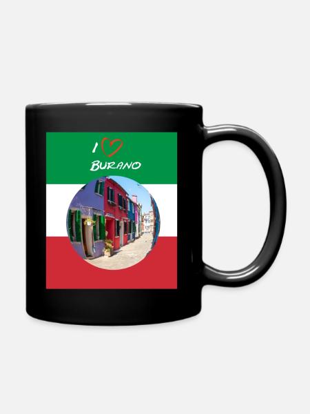 I Love Burano - Full Colour Mug - black