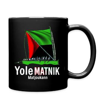 Drapeau Martinique Bateau Yole Homme Ou Femme - Mug uni - noir - Droite