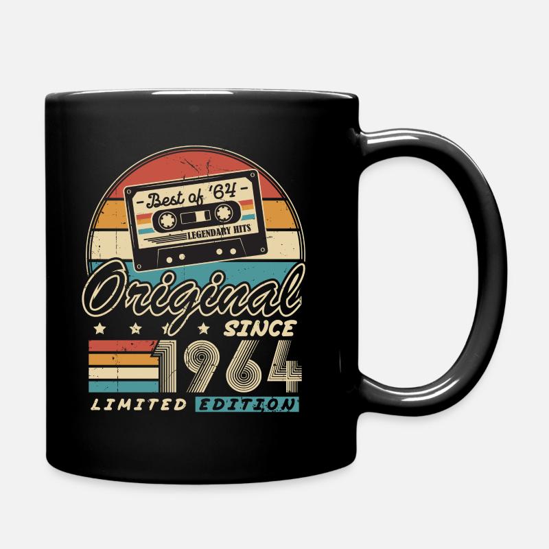 Original seit 1964 Vintage Geschenk Geburtstag - Tasse einfarbig - Schwarz