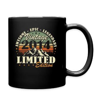 Vintage 2014 Rétro Cadeau D'anniversaire 2014 - Mug uni - noir - Droite