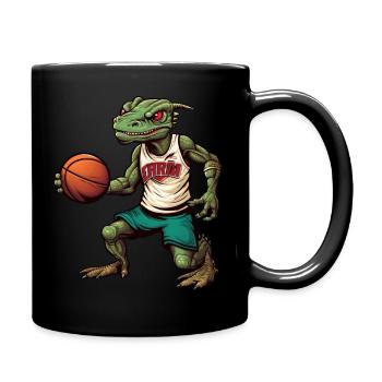 Lizard Basketball - Full Colour Mug - black - Right