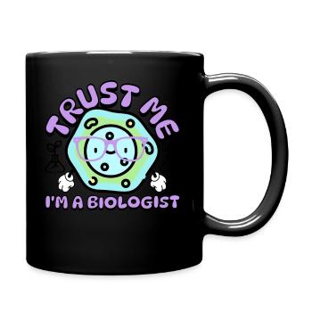 Trust me I am a biologist - Full Colour Mug - black - Right