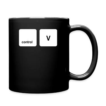 CopyPasteWhite - Tasse einfarbig - Schwarz - Rechts