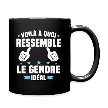 Voilà à quoi ressemble le gendre idéal - Mug uni - noir - Droite