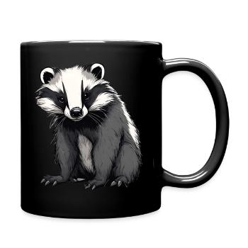 Blaireau - Mug uni - noir - Droite