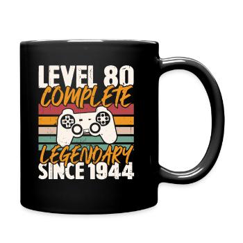 Level 80 Complete 1944 Birthday Gift - Full Colour Mug - black - Right