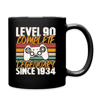 Level 90 Complete 1934 Birthday Gift - Full Colour Mug - black - Right