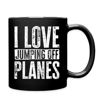 Parachutisme Passion Design. Cadeau d’adrénaline parfait - Mug uni - noir - Droite