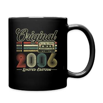 Original 2006 Vintage Jahrgang Retro Geburtstag - Tasse einfarbig - Schwarz - Rechts