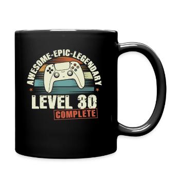 Level 30 Complete 30th Birthday Gift - Full Colour Mug - black - Right
