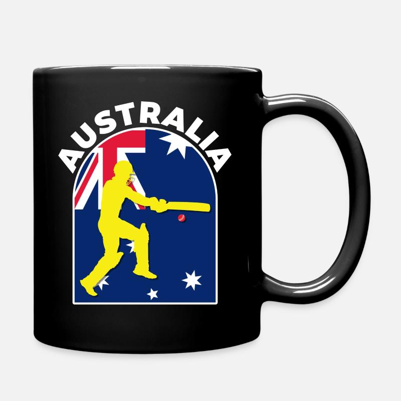 Australien Cricket Batsman Australien Flagge - Tasse einfarbig - Schwarz