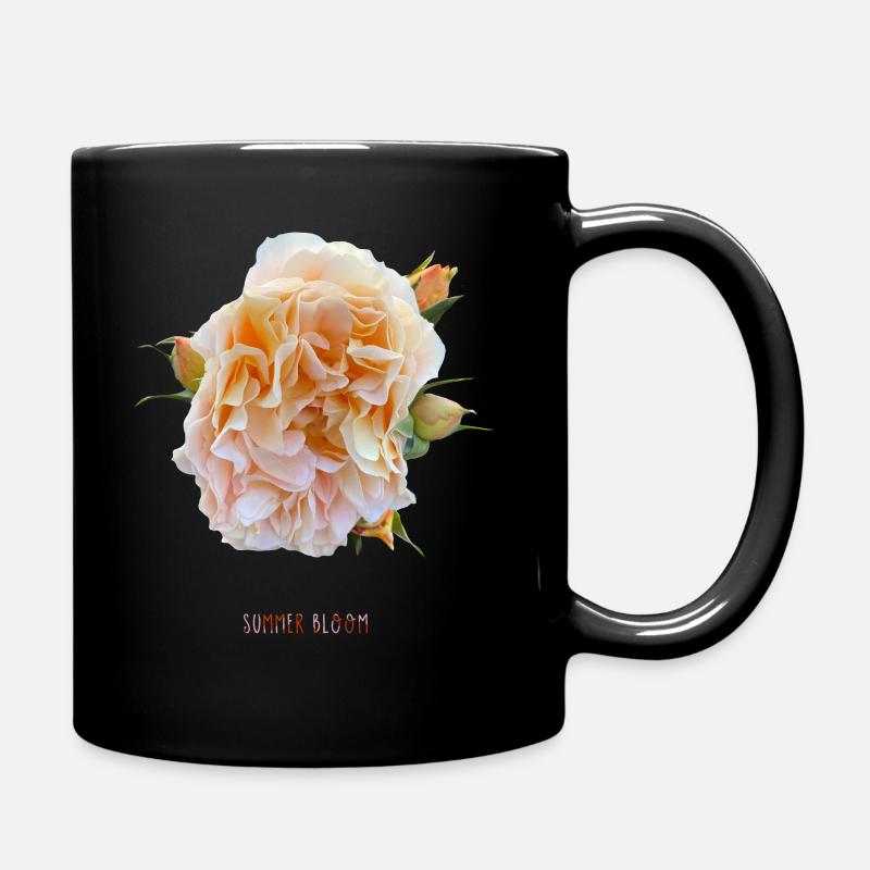 Summer Bloom2 - Full Colour Mug - black