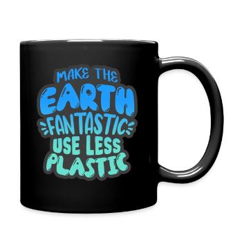Réduire le plastique - Mug uni - noir - Droite