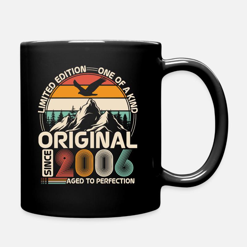 Original 2006 Vintage Retro Geburtstag - Tasse einfarbig - Schwarz