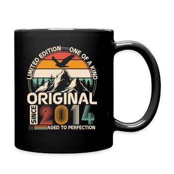 Original 2014 Vintage Retro Jubiläum - Tasse einfarbig - Schwarz - Rechts