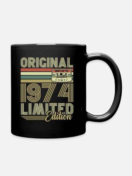 Original 1974 Vintage Retro Birthday Gift - Full Colour Mug - black
