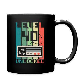 Level 40 Unlocked - Full Colour Mug - black - Right