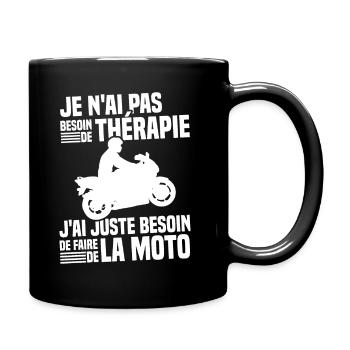 Besoin de faire de la moto cadeau motard - Mug uni - noir - Droite