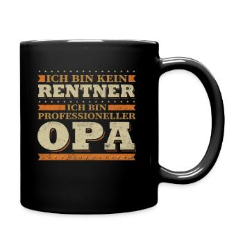 Ich Bin Kein Rentner Ich Bin Professioneller Opa - Tasse einfarbig - Schwarz - Rechts