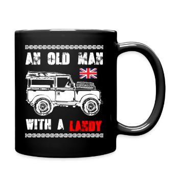 Un vieil homme avec un Landy - Mug uni - noir - Droite