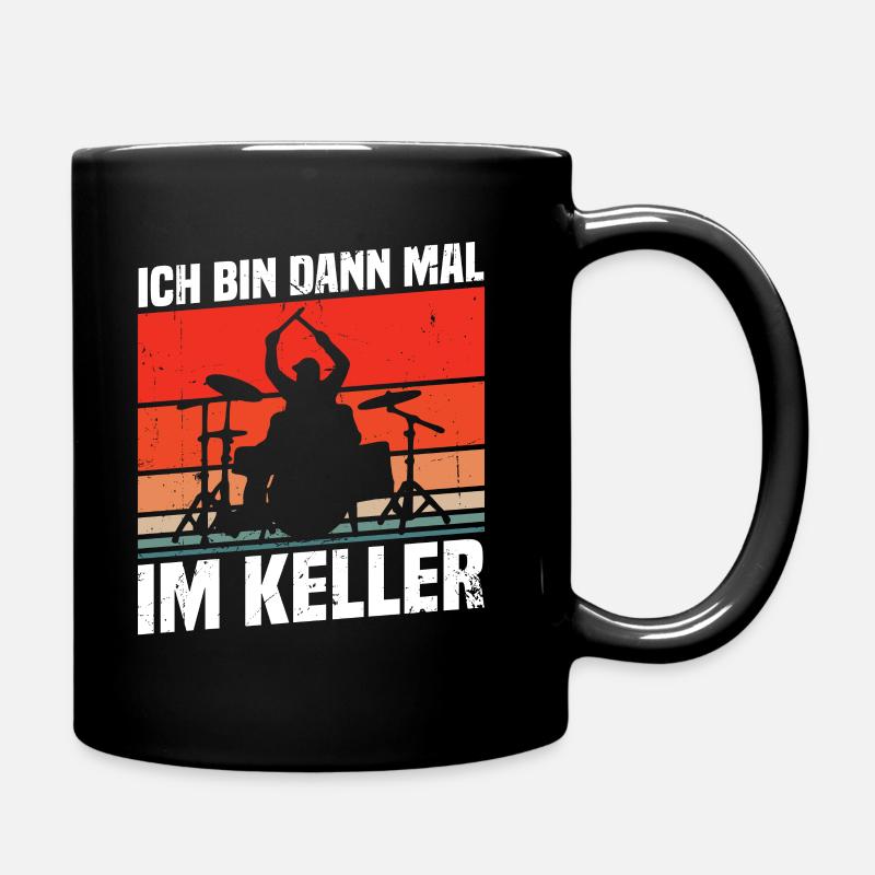 Ich bin dann mal im Keller - Tasse einfarbig - Schwarz