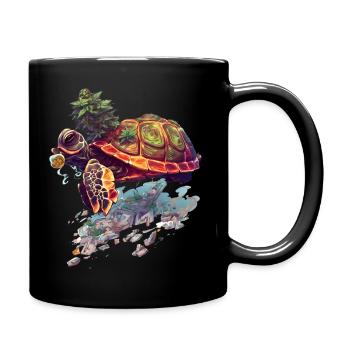 Funny Turtle Shirt - Full Colour Mug - black - Right