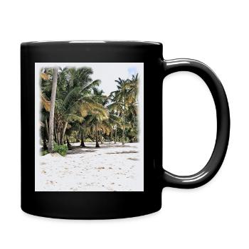 Palmenmeer - Tasse einfarbig - Schwarz - Rechts