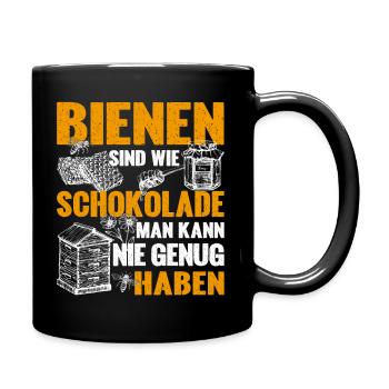 Nie genug Bienen leidenschaftlicher Imker Imkerei - Tasse einfarbig - Schwarz - Rechts