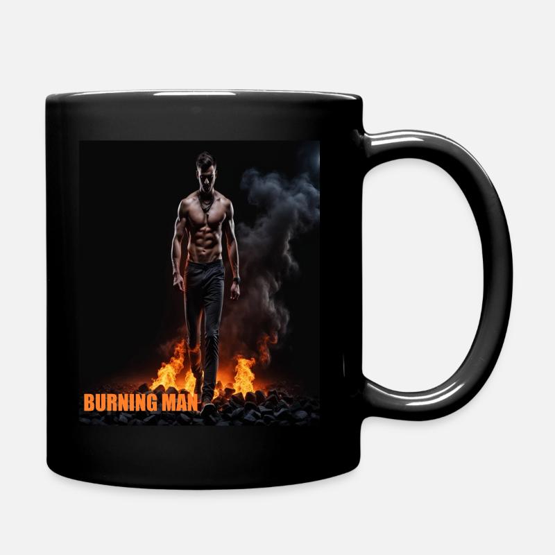 Burning Man3 - Tasse einfarbig - Schwarz