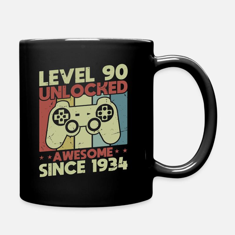 Level 90 Unlocked - Full Colour Mug - black