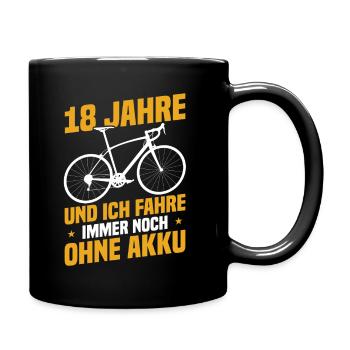 J’ai 18 ans et je roule toujours sans batterie - Mug uni - noir - Droite