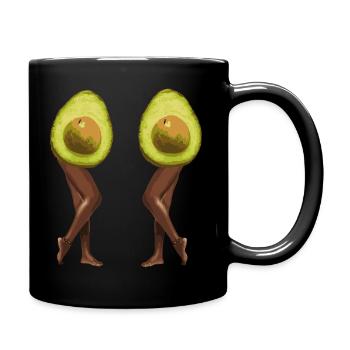 Avocado alien vegan manger cadeau Beautiful legs - Mug uni - noir - Droite