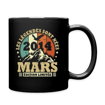 Vintage Mars 2014 Vintage Cadeau Anniversaire - Mug uni - noir - Droite