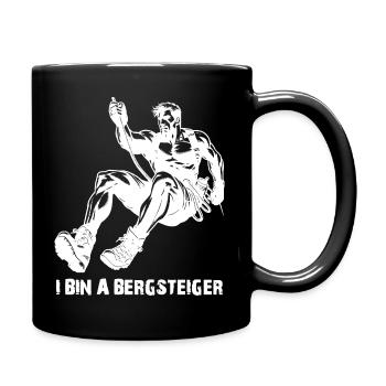 I bin a Bergsteiger - Tasse einfarbig - Schwarz - Rechts