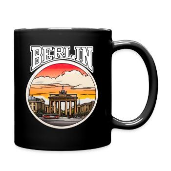 Berlin Brandenburger Tor 2 - Tasse einfarbig - Schwarz - Rechts